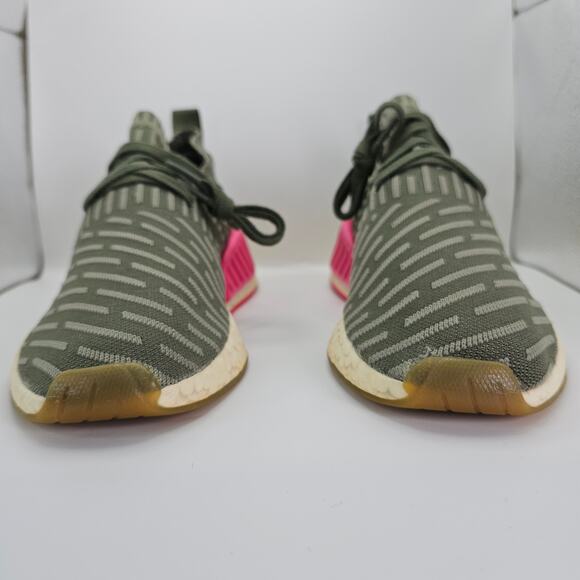 Adidas NMD R2 Sargent Green Womens 9 Running Sneakers Shoes - Picture 3 of 13